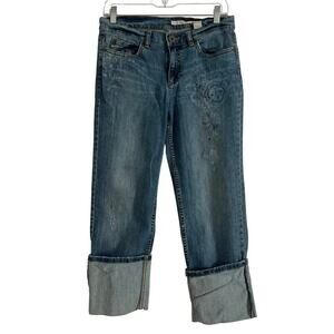DKNY Vintage Y2K Low Rise Cuffed Capri East Village Denim Jeans- Size 6